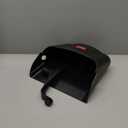 Rubbermaid Commercial Products Dustpan with Long Handle Plastic Black Compatible with Any Broom for Lobby/Restaurant/Office/Home/Dog Pooper Scooper 12.50" Wide