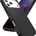 for iPhone 17 Pro Case,Hybrid Drop Test Heavy Duty Sturdy Shockproof Slim Fit Anti-Slip Protective Phone Cover for iPhone 17 Pro 6.6 inch,Black