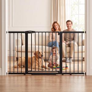 Mumeasy 29.7-57" Extra Wide Baby Gate,Dog Gate Indoor for Doorways & Stairs