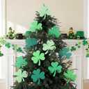 Kathfly 12 Pcs 8 Inches St. Patrick's Day Decorations Tree Picks Extra Large Shamrocks Tree Ornaments Plastic Clover Irish Decorations for St. Patricks Day Party Spring Decor Gifts