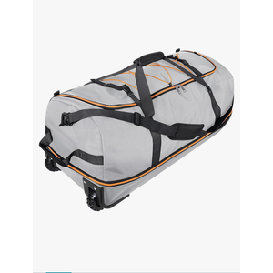 Expandable Soft-Sided Foldable Duffle Bag with 2 Rubber Wheels,Packable 32” Rolling Carry-On with Multi-Pockets & Compartments,Grey