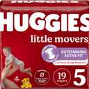 Huggies Size 5 Diapers, Little Movers Baby Diapers, Size 5 (27+ lbs), 19 Count