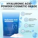 Hyaluronic Acid Powder for Face, DIY Hyaluronic Acid Serum, Low Molecular Weight Hyaluronic Acid Powder for Skin Hydration and Moisture Support (1pack)