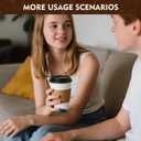 YEEHAW 16 oz 100 Pack Disposable Paper Coffee Cups with Lids & Sleeves, To Go Hot Cups for Coffee, Hot Beverage Drinking Cup, Ideal for Cafes, Bistros