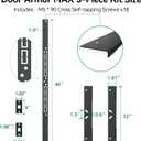 Yuleimy Door Armor MAX 5-Piece Kit - 46" Heavy Duty Steel Door Reinforcement System, Anti-Kick Security Plates for Jamb, Hinges & Lock, Easy 30-Min Install with Template, Corrosion Proof Black