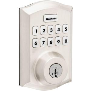 Kwikset Home Connect 620 Smart Lock Deadbolt with Z-Wave Technology, Works with Ring Alarm, Samsung Smartthings and More, Z-Wave Hub Required, Traditional Design in Satin Nickel