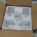Glasseam Glass Votive Cups (Pegs Not Included): Set of 5 Shabbat Votive Candle Holders Bulk with Rubber Grippers Ribbed Glass Clear Candle Cups for Candlestick Holders Shabbos Party Centerpiece Decoration