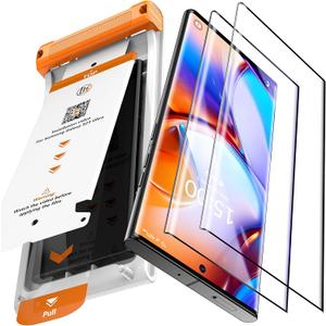 LK 2 Pack for Samsung Galaxy S23 Ultra Screen Protector, Flexible Glass | [GAME-CHANGER] [12FT Military Grade Shatterproof] Bubble-Free Film for Cell Phone s23 Ultra, Speakerphones, Ultra-Thin