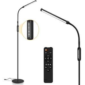 EBEST Led Floor Lamp for Eyelash Extensions Standing Floor Lamps for Office Eyelash lamp Tattoo Light Reading Lamp for Bedroom Makeup Lash Light Extension (Black - RY)