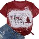 Women It's Fine I'm Fine Everything is Fine Tshirt Christmas Gnome Shirts Merry Christmas Holiday Tee Tops