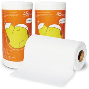 NNX Reusable Paper Towels 90 Count  OEKO-TEX Standard 100 Certified, Plant-Based Fiber, Washable Quick Dry Heavy Duty Kitchen Rags & Dish Cloths for Multi-Purpose Cleaning