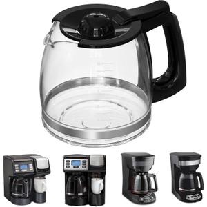 12 Cup Replacement Coffee Carafe Compatible with Hamilton Beach Coffee maker Pot 49902, 49915, 49905C, CM4309, 49317, 49467, 49611, 49904, 49934, 46230, 46290, 46293, 46294, 46299