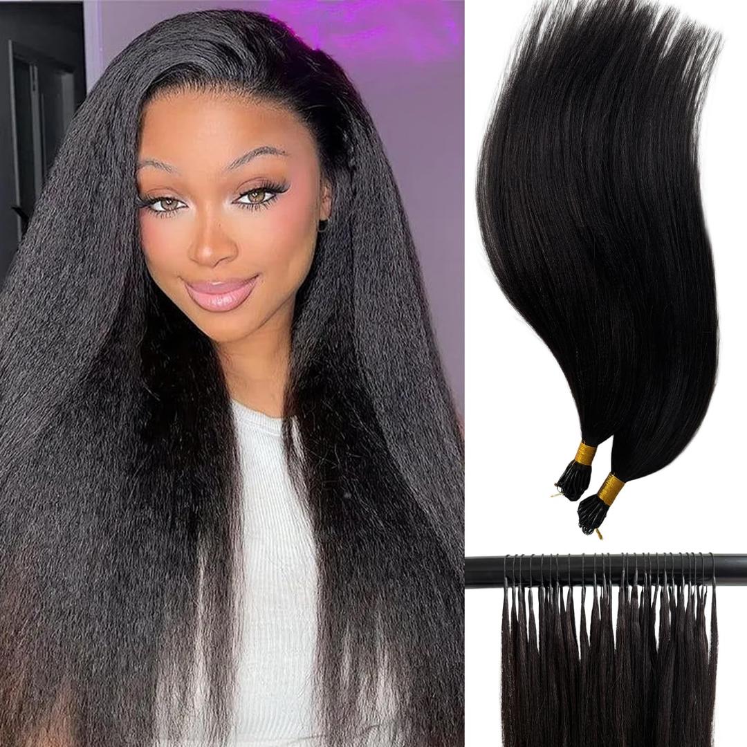 Light Yaki Human Crochet Hair Pre-Separated Knotless Invisible Yaki Straight Real Human Hair Extensions Salon-Level Lightweight Reusable No Tangle Shedding Thick For Boho Braids 50g 18inch