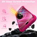 for iPhone 17 Pro Case, Compatible with MagSafe, Screen Protector +[Integrated Silicone Camera Control Button], Shockproof Protective Magnetic Case for iPhone 17 Pro 6.3", Neon Pink