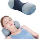 Bespilow Small Neck Roll Pillow,Say Goodbye to Neck Pain, Cervical Memory Foam Pillow for Tension Muscle Relief, Contour Support, Shoulder Pain Relaxer with Breathable Pillowcase, Odorless (Black)