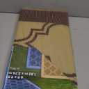 Camco Large Reversible Outdoor Patio Mat Easy to Clean, Perfect for Picnics, Cookouts, Camping, and The Beach (6' x 9', Brown Lattice Design) (42877)