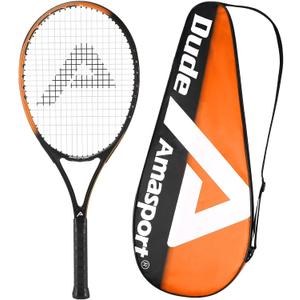 AMA SPORT Tennis Racket - Pre-Strung Light Balance 27 inch Tennis Racquet for Women and Men