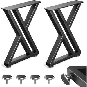 28" Metal Coffee Table Legs, Sturdy Black Bench Legs, Suitable for DIY Furniture Legs, Dining Tables, End Table, Chair, Desks, and Benches - 71 cm H x 45 cm W, Set of 2 (28" Y-Type)