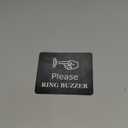 Black Self-Adhesive "Please Ring Buzzer" Sign - 4.72" x 3.94" - UV Printed for Outdoor Use