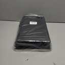 StorageWorks Large Storage Bins with Lids, Decorative Storage Boxes with Lid and PU Handles, Foldable Storage Baskets for Closet, Shelves, Stackable, Black, 3-Pack