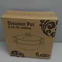 Steamer Pot for Cooking 11 inch Steamer Pot, 2-tier Multipurpose 18/8 Stainless Steel Steam Pot Cookware with Lid for Vegetable, Dumpling, Stock, Sauce, Food
