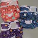 Female Dog Diapers with Skirts 3 Pack Reusable Dog Panties for Heat Cycle Period (Small, Bubbles)