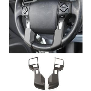 Voodonala for Toyota 4Runner Steering Wheel Cover Decoration Trim fit Toyota Tacoma 2014-2021 Tundra Sequoia 2018-2021 Toyota 4runner SUV 2010-2023 (6 Holes,Matte Black)