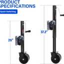 2000 lbs Trailer Jack with Wheel, Heavy Duty Swivel Trailer Jack, 12" Lift Tongue Jack for Boat, RV & Utility Trailer