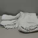 Rose Home Fashion Thermal Insulated Blackout Curtain Liner 2 Panels Per Set-Ring Included- 100% Darkening Blackout Liner for 63 Inch Curtains, Greyish White, W50 x L59