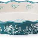 Wisenvoy Pie Pan Ceramic Pie Dish Pie Plate Deep Dish Pie Pan Non-Stick Pie Pans for Baking Pie Pans Pie Dishes (Blue Green)