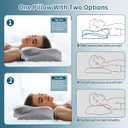 Ylekto Cervical Neck Pillow for Pain Relief, Ergonomic Pillow Side Sleeper Pillow for Sleeping, Contour Memory Foam Pillows with Cooling Pillowcase Orthopedic Bed Pillow for Back Stomach Sleepers