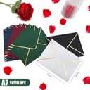 50 PCS Invitation Envelopes, 5x7 Envelopes for Invitations Red Envelopes for 5x7 Cards A7 Luxury Envelopes Mailing Envelopes for Wedding, Graduation