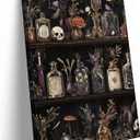 Gothic Witchy Canvas Wall Art Apothecary and Potion Bottles Picture Wall Decor Dark Academia Decor Witch Poster Tarot Aesthetic Painting Print Artwork for Living Room Bedroom Witchcraft Home Decor, 24"L x 16"W
