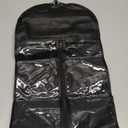 1 Pack Extra Long Hair Extension Holder Wig Storage Bag with Hanger Hairpieces Ponytail Bundles Storage Carrier Case for Store Style Hair Travel Hair Extensions Bag Black Color