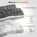 HOMRELEXA Dual Layer 4 Inch Bamboo Memory Foam Mattress Topper Twin Size, 2 Inch Thick Soft Quilted Pillow Top Cover Plus 2 Inch Charcoal Gel Memory Foam Mattress Pad for Back Pain Relief