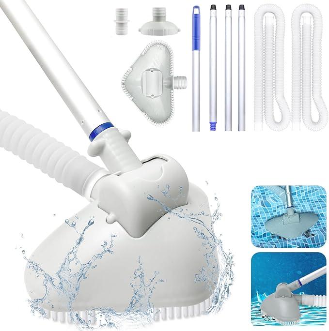 Portable Pool Vacuum Cleaner Kit for Small Pools – Includes Hose, Vacuum Head & 61.5" Telescopic Pole – Handheld Pool Vacuum for Above-Ground & Inflatable Pools Portable Pool Vacuum Cleaner Kit for Small Pools – Includes Hose, Vacuum Head & 61.5" Telescopic Pole – Handheld Pool Vacuum for Above-Ground & Inflatable Pools
