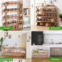 Choclaif Free Standing Shoe Racks for Closet, Shoe Shelf Bamboo Shoe Rack for Bedroom, Entryway Hallway Closet Living Room Organizer(3 Tier)