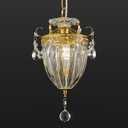 Modern Chandelier, Gold Chandelier Crystal Pendant Lights Small Chandelier Light Fixture, Crystal Chandeliers for Living Room Dining Room Kitchen Entryway (1 Pack)