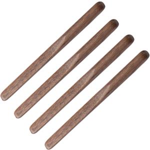 MIGAKU HOME Black Walnut Wood 4Pcs Coffee Stirrers 6 Reusable & Multifunctional for Coffee, Drinks, Tea, Milk, Oatmeal, Crafts and Oil, Butter Spreader Great for Jam, Jelly, Peanut Butter etc.