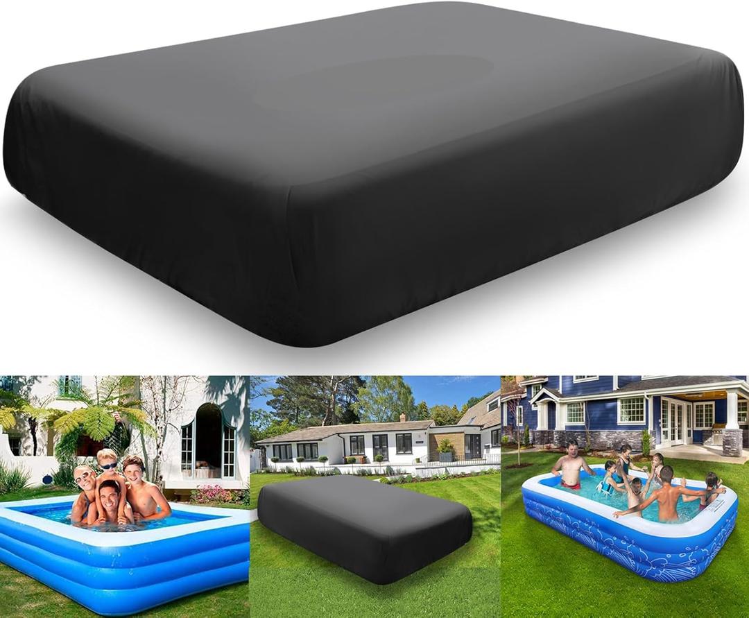 130 x 72 in Inflatable Pool Cover Rectangle 11 X 7ft Inflatable Solar Pool Cover for infaltable Pool Rectangular Pool Cover 130 x 72 x 22 Dustproof Rainproof Waterproof Square Swimming Pool Cover