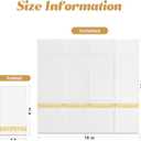 KAMMAK White Dinner Paper Napkins with Pocket Disposable 100 Pack Yellow Trim Linen Feel Wedding Reception Napkins Hand Paper Towels Folded Lunch Napkins for Party, Bathroom (16 x 16 inch)