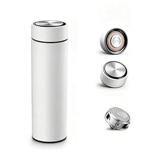 17oz Insulated Water Bottles,Stainless Steel Double Wall, Vacuum Flask, Travel Tumbler, Metal Water Bottle, BPA Free, Keep Hot and Cold (White)