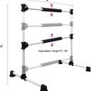Wesky Double Ballet Barre Portable 4FT Adjustable Freestanding Ballet Barre Fitness Stretching Dancing Bar for Home Studio Adult and Kids