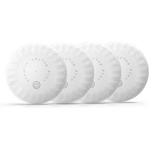 Air Tracker Tags-4 Pack for Apple Find My(iOS Only), Ultra-Slim Bluetooth Locator Tags with 100dB Alert, IP65 Waterproof, Replaceable Battery, Wallet Key Luggage Finder SkyTag Plus White