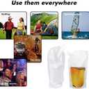 20 Pcs Liquor Flasks Cruise Pouch Reusable Sneak Travel Drinking Alcohol Flask Concealable Plastic Flasks Bags with Funnel (16 oz)
