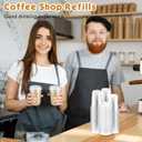 Baderke 100 Sets 16 oz Clear Plastic Cups with Lids,Sturdy Iced Coffee Cups with lids, Disposable Plastic Smoothie Cup for Cold Drinks