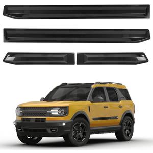 Side Door Guards Protector Compatible with Ford Bronco 4 Door 2021-2025 (Not for Bronco Sport), ABS Carbon Fiber Body Molding Guard Trims Strips