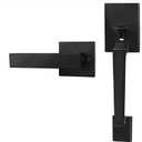Front Door Handle Lockset for Entry Door in Matt Black Finish Without Deadbolt fit Smart Lock