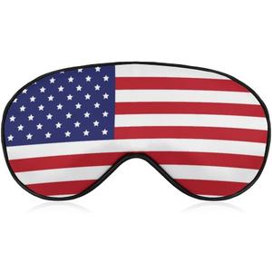 2 x Silk American Flag Sleep Masks,Soft American Eye Masks with Adjustable Strap,Comfortable Funny Sleeping Masks for Men,Women