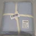 Duvet Cover Set Washed Cotton Embroidered Hem Queen 3‑Pcs